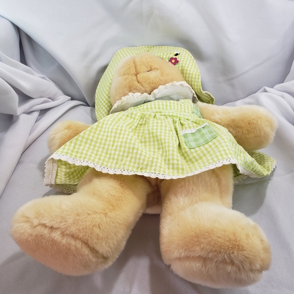 Walmart Kid Connection Springtime Teddy Bear Plush Stuffed Toy Green Dress 17 In - Picture 5 of 11